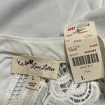 Love Letter Top Sz L Lace Feminine Layering Piece Semi Sheer Mock Neck Office Photo 4