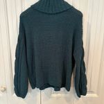 Seven7  Teal Chenille Turtle Neck‎ Sweater Small Photo 1