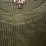 Milano Olive and Orange wording RibbedTop and skirt Green Size L Photo 1