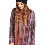 Show Me Your Mumu John Bell Sweater Size Medium Top Colorful Stripe Long Sleeve Photo 0