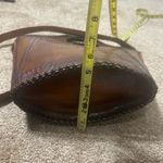 Vintage Hand Tooled Leather Purse Shoulder Strap Bucket Name Shirley Turn Lock Brown Photo 8