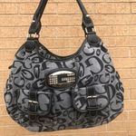 Guess Y2K Mcbling Goth Black Shoulder Hobo Cargo Hand Bag Purse Monogram 2000s Vintage Trendy Baddie #streetwear #goth #punk #cyber #whimsygoth Grunge Measurement in pics Gray Photo 1