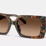 Coach Authentic  1941 rectangular 53 Tortoise Havana acetate gradient Sunglasses Photo 0