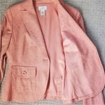 Loft  Dusty Pink Tweed Blazer Wool Blend with Silk Lining Sz 6 Photo 4