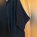 Bobeau  Women’s Black Stretch Crepe Pleated Bodice Faux Wrap Dress Size XL‎ Photo 8