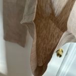 Jones New York NWOT Women’s Sz: 8P Tan Linen Flat Front Wide Leg Wide Hem Pants. Photo 11