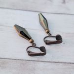 Vintage Clip On Earrings Brown Photo 5