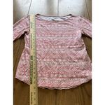 Chico's Size 0 Pink Aztec The Ultimate Tee Cotton Shirt Modern Comfy Loungewear Photo 3