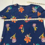 Madewell Size XXS Bird of Paradise Tie Front Silk Top V-Neck Shirt Sleeve Blouse Photo 10