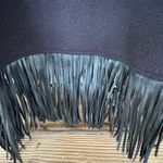 Oliver black mid calf / faux leather fringe / pockets sweater classic , boho Size M Photo 3
