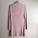 Leith  Ribbed Shawl Cocoon Open Front Cardigan Sweater in Dusty Rose Pink, XS‎ Photo 10