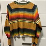 Aviator Nation  Serape Bolt Stitch Cropped Crew Sweatshirt Photo 2