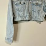 Abercrombie & Fitch  Women’s Cropped Denim Jacket Light Blue Size Small NWT Zip Photo 2