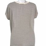 H&M Striped Crewneck Short Sleeve Tee Black Cream Medium Photo 1