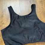 Beach Riot  Sports Bra Top Sz Medium Black Shimmer Sparkle Twist Knot Open Back Photo 5