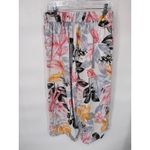 C&C California Tropical Beachy Pants Womens Medium White Linen Pockets Wide Le Photo 6