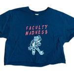 Vintage Faculty Madness Basketball Tiger Black Cropped Tshirt Large Black Photo 0