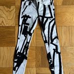 Rag and Bone black/white abstract graphic print mid rise skinny jeans size 26 Photo 0