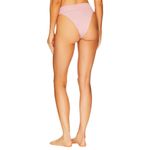 We Wore What Cheeky High Leg Bikini Bottom in Solid Baby Pink Medium New Womens Photo 2