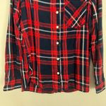 Old Navy Womens Plaid Flannel Red Shirt Size Medium The Classic Shirt Breathable Photo 3