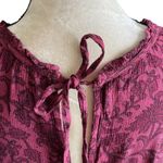 American Eagle OUTFITTERS SO CUTE!!! maroon and black long sleeve boho tiered dress Photo 10