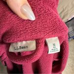 L.L. Bean Women Winter Fleece Robe Tie Front Heavyweight Deep Rosewood Pink Red Size M Photo 5