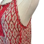 Solitaire Solitare Top MED NWT Embroidered Pleated Boho Tank Geometric Aztec Ethnic Photo 2
