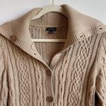 Talbots Tan Cable Knit Cardigan Sweater Photo 2