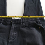 ZARA  Straight Leg Black Jeans Mid Rise Size 30‎ Photo 2