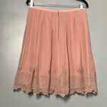 Tahari NWT  100% Silk Turtledove Floral Eyelet Swing Skirt Pink Women’s Size 8 Photo 1