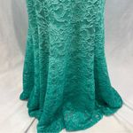 Venus  stunning strapless aqua green shimmering fade mermaid dress size small Photo 4