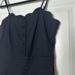 Maeve Anthropologie Femme Scalloped Stretch Jumpsuit Black Size 8 Photo 3