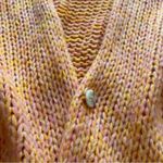 Free People Orange Hometown Cardigan Chunky Knit Sweater Oversized Boho Size S Photo 7