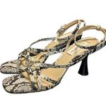 Antonio Melani Nicolyn Snake Print Strappy Heels Womens 8.5 Square Toe Formal Photo 0