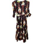 Hutch NWT ModCloth Let's Go Boho Black Long Sleeve Belted Maxi Dress Size 10 Photo 2