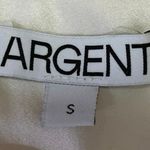 NEW Argent White Collared Wool Crepe Long Sleeve Wrap Shirt Maxi Dress Sz S Photo 3