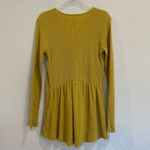 Anthropologie New! T. La Waffle Knot Tunic in Mustard Gold Yellow Photo 3