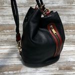 VTG Leather Bucket Purse Pattie Jarrell Black Convertible Sling Western 90s Boho Photo 1