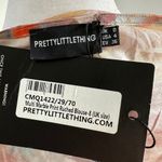 Pretty Little Thing Festival Pastel Marble Boho Fairy Ruched Crop Blouse Long Sleeve 4 / Small NWT Photo 8