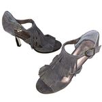 Steve Madden Girl Brown Suede Fringe Open Toe heels Size 8.5 Pracila Dress Shoes Photo 0