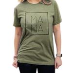 Women’s Medium Army Green Graphic MAMA Tee Short Sleeve mom top Photo 2