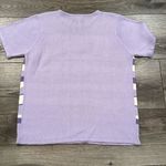 Women's Sara Morgan For Haband Size L‎ Short Sleeve Purple Embroidered Sweater Size L Photo 1