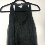 Francesca's Francesca’s Black Shimmer Ruffle Dress Photo 3