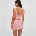 For Love & Lemons  Pink Crochet Top Photo 2