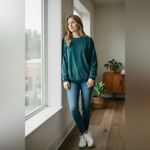 Aerie REAL Obsessed Velour Oversized Sweatshirt Photo 2