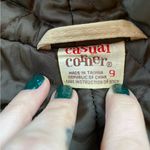 Vintage 70s/80s Casual Corner Striped Lightweight Puffer Jacket Size Small Tan Photo 8