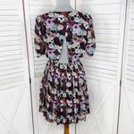 Urban Outfitters Pins & Needles UO Floral Pleat Skirt Open Back Dress Black Multi Small Photo 4