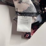 Dark Floral romper pockets shorts one piece zipper back double straps summer xs Black Photo 8