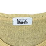 Vintage 90s Sunflower Embellished Yellow Shimmer Baby Tee Short Sleeve sz M / L Size M Photo 1