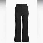 Milly NWT  Black Bouclé Flared Cropped‎ Ankle Dress Pants Size 8 Photo 11